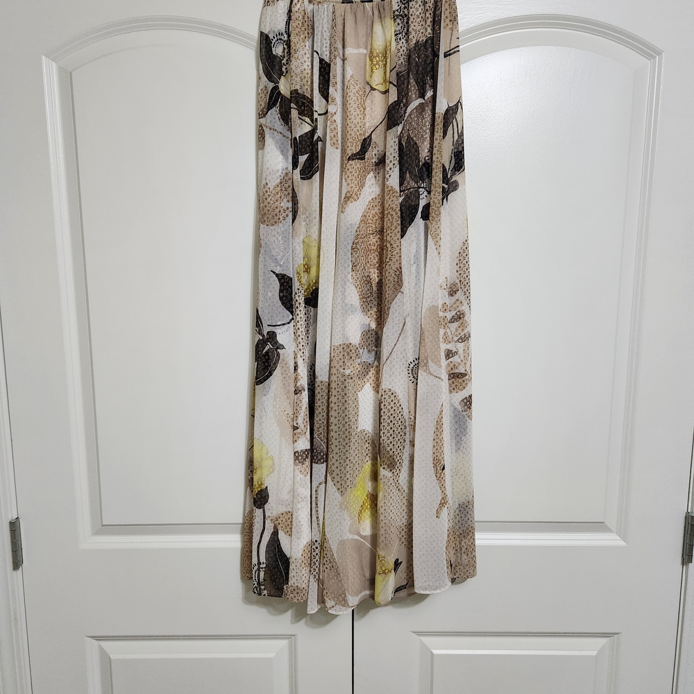 White House Black Market Whimsical Flora Maxi  A-Line Skirt - Picture 7 of 8